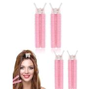 Set di 4 fermagli per capelli con bigodini, rosa, auto-aderenti, strumenti per lo styling delle radici
