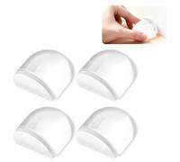 Set di 4 Fermaporta ACKKOR, paracolpi autoadesivi trasparenti per pareti, antiscivolo, per tutti i pavimenti duri, protegge mobili e pareti
