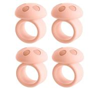 Set di 4 fermaporta in silicone, a forma di fungo, protezione da parete, per riduzione del rumore e anti-collisione, facile installazione senza fori, bianco/verde/rosa