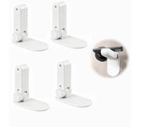 Set di 4 fermaporta per neonati senza foratura, sicurezza per finestra per bambini e armadietti, riutilizzabili, in ABS bianco, 4,4 x 8,5 x 8 cm