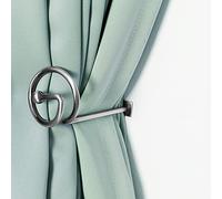 Set di 4 fermatende argentati, ganci per tende per pareti decorative, piccoli fermatende accessori per tende con viti di montaggio e tasselli da parete, per camera da letto e soggiorno