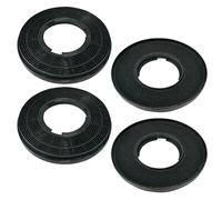 Set di 4 filtri a carbone attivo CBCF005, compatibili con cappa integrata CIARRA modelli: CBCS5913A, CBCB5913A e CBCS5913D