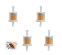 Set di 4 filtri benzina da 8 mm, filtro del carburante universale per moto, tosaerba, scooter e trattore, filtro a benzina, filtro ad alte prestazioni trasparente, ad alta densità, compatibile con