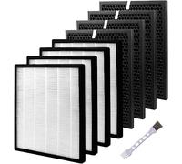 Set di 4 filtri di ricambio per purificatore d'aria LEVOIT LV-PUR131, 4 filtri HEPA e 4 filtri a carbone attivo HEPA H13, pre-compatibili con 3Stage Filtration Durabasics LV-PUR131S e LV-PUR131-RF,