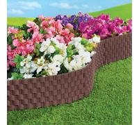 Set Di 4 Flessibile Simil Rattan Giardino Bordo Bordatura Paletti - Cover 2.4m