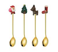 Set di 4 forchette da frutta/cucchiai in acciaio inox forchette cucchiaino da caffè frutta piccola forchetta cucchiaio da dessert forchette 4 stili