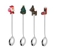 Set di 4 forchette da frutta/cucchiai in acciaio inox forchette cucchiaino da caffè frutta piccola forchetta cucchiaio da dessert forchette 4 stili