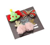 Set di 4 forcine per capelli per feste natalizie, accessori per capelli per la famiglia e i bambini