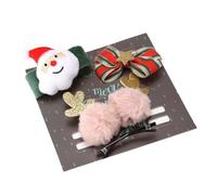 Set di 4 forcine per capelli per feste natalizie, accessori per capelli per la famiglia e i bambini