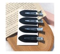 Set di 4 forcine per capelli professionali per salone di bellezza, senza cuciture, per parrucchieri e trucchi, per donne e ragazze, colore nero