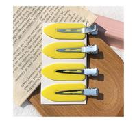 Set di 4 forcine per capelli professionali per salone di bellezza, senza cuciture, per parrucchieri, trucchi, accessori per capelli per donne e ragazze (giallo)