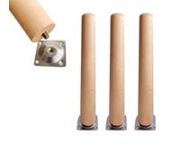 Set di 4 gambe affusolate per mobili in legno massello, 60 cm, piedini di ricambio per comodini, poltrone, armadi, ottomani, design obliquo elegante e robusto