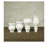 Set di 4 gambe bianche per mobili, in legno resistente, per mobili TV, mobili da cucina, comodini e tavolini, design moderno, piedini di ricambio