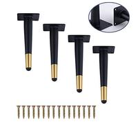 Set di 4 gambe da tavolo in metallo, forte capacità portante, gambe di ricambio antiscivolo per divano, supporto TV, armadio, 15 cm di altezza