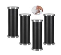 Set di 4 gambe del tavolino in vetro Gambe per Mobili in Alluminio Regolabili Nessun pugno Piedini da Tavolo autoadesivo Piedini di sostegno per bagno (35cm,levigatura nera)