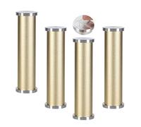 Set di 4 gambe del tavolino in vetro Gambe per Mobili in Alluminio Regolabili Nessun pugno Piedini da Tavolo autoadesivo Piedini di sostegno per bagno (35cm,Levigatura dell'oro)