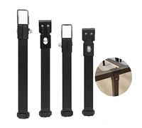 Set di 4 Gambe Letto Universali,Gambe Supporti del Telaio a Doghe Nere Piedi per Letto Regolabili Gambe Mobili Metallo per Letto Rete a Doghe (40cm(15.7in))