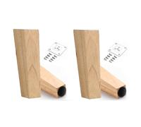 Set di 4 gambe per mobili in legno massello, oblique, quadrate, gambe di supporto per armadio, TV, comodino, altezza 12 cm