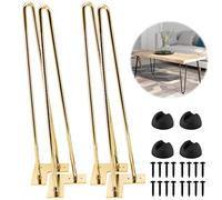 Set di 4 gambe per tavolo a forcina in metallo, gambe per mobili fai da te moderne da 20 pollici per tavolini da caffè, panche, sedie e scrivanie - Include viti e protezioni per i piedi, col