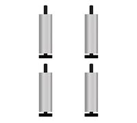 Set di 4 gambe regolabili in metallo per divano, filettatura M6/M8, design rotondo, 25 cm, piedini di ricambio per divani, sedie, letti e mobili (argento M8)