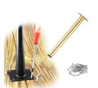 Set Di 4 Gambe Regolabili Per Tavolo E Mobile, Piedini In Acciaio Inossidabile 40 Cm, Altezza Regolabile 0-15 Mm, Carico 160 Kg, Antiscivolo, Per Scrivania/Armadio/Cucina(Gold,110 cm)