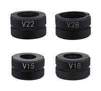 Set di 4 ganasce per tubi V15/V18/V22/V28 per tubi in rame, inserti a crimpare in acciaio Cr45 temprato, adatte per crimpatrici idrauliche e meccaniche, matrici di pressatura per tubi da 15-28 mm