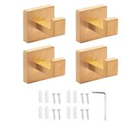 Set di 4 ganci a ventosa trasparenti alla moda per accessori da bagno e cucina, facile da installare