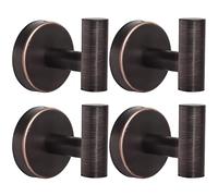 Set di 4 ganci da parete in acciaio inox per accappatoio, asciugamano, cappotto, bagno, armadio, spugna per bagno, camera da letto, cucina, hotel, piscina (bronzo oliato)