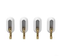 Set di 4 ganci girevoli impermeabili, salvaspazio, per organizzare la cucina e il bagno (bianco)