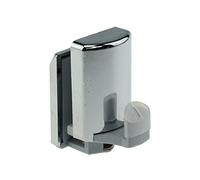SmoothLY Set di 4 ganci inferiori per porta da doccia cromata/a rullo/a pulegge/scorrevole, argento