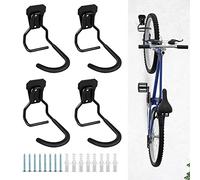 Set di 4 Ganci per Bici Verticali, Staffa per Portabici da Parete, Gancio per Carichi Pesanti da Garage