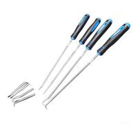 Set di 4 ganci per la rimozione dei paraolio, per leva meccanica di clip, guarnizioni e elementi di fissaggio, con design ergonomico del manico (200 mm)