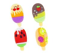 Set di 4 gomme da cancellare, forma di gelato, gomme da cancellare universali per disegni, da utilizzare a scuola, in ufficio, per schizzi, dipinti, arti figurative