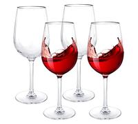 Set di 4 grandi bicchieri da vino in plastica da 550 ml, infrangibili, riutilizzabili, in policarbonato, trasparente, per feste, campeggio, picnic, vasche idromassaggio, piscine