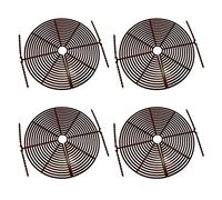 Set di 4 griglie per vasi in plastica, colore marrone, protezione per piante, diametro 30 cm, protezione per animali domestici e bambini