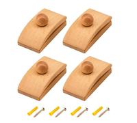 Set di 4 grucce in legno per trapunte, decorazione da parete, stile rustico, versatile, estetico, per ufficio, ufficio, galleria