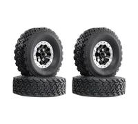 Set di 4 gruppi di ruote per auto radiocomandati All Terrain, design sicuro Beadlock e struttura in gomma, metallo Beadlock