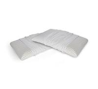 Set di 4 guanciali Bracca, Cuscino per Letto, Poggiatesta Imbottito, Cuscinetto per Camera da Letto, Made in Italy, 70x40 h12 cm, Bianco