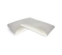 Set di 4 guanciali Brandico, Cuscino per Letto, Poggiatesta Imbottito, Cuscinetto per Camera da Letto, Made in Italy, 70x40 h12 cm, Bianco