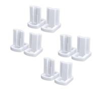 Set di 4 Guide Alte a T Bianco per Porta Scorrevole dell'Armadio con Binario Senza Ruote - Set Pezzo di Ricambio Pattino Scorrevole Guida Arredamento d'Interni Mobile