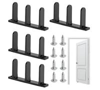 Set di 4 guide per porta scorrevole inferiore | Set di guide con viti come pezzi di ricambio per ante scorrevoli, per armadi da cucina, guardaroba, bagno, camera da letto