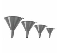 Set di 4 Imbuti Universal, Imbuto Cucina, Plastica, Imbuti da Cucina, Diverse Dimensioni per il Trasferimento di Liquidi, Ideale per Conserve, Laboratorio e Olio per Auto, Cucina, Rosso