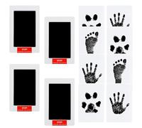 Set di 4 impronte dei piedi, per cani e gatti, senza contatto con l'inchiostro, per i proprietari di animali domestici