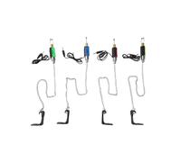 Set di 4 indicatori di abboccata per pesca alla carpa, allarmi LED