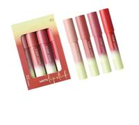 Set di 4 labbra cremoso opaco non smudging lip line termiroproping Wear Multi Color Opzione Party Makeup Imperproof Lip Color Set
