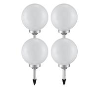 Set di 4 lampade solari a LED per giardino all'aperto, luci a terra con spina a spillo, illuminazione per prato a palla