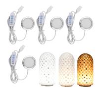 Set di 4 lampadine a LED per stampanti 3D, modelli di luce notturna con 3 colori, per stampanti 3D, parte di luce a LED, ricambio hardware fai da te, funzionamento USB, per Bambu Lab Makerworld A1