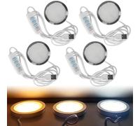 Set di 4 lampadine LED 001, tre colori, per Bambu Lab Makerworld, stampa 3D, modello di hardware fai da te, ricambi 5 V, alimentazione USB, luce calda 3000 K