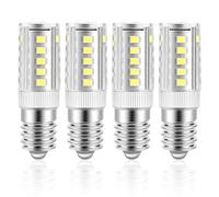 Set di 4 lampadine LED Frigo E14, 3 W equivalenti 30 W alogena, 330 lumen, bianco freddo 6000 K, attacco a vite, lampada LED 15.000 ore di durata della vita per Frigo macchina da cucire cappa lampada