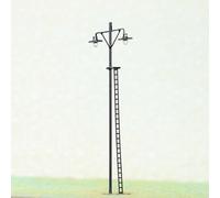 Set di 4 lampioni a LED da cortile, modello ferroviario, stazione ferroviaria, set completo di luci dipinte con resistenze scala HO (A)